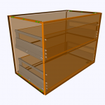 συρταριέρα κουζίνας-2 συρτάρια-blum tandembox